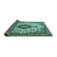 thumbnail image 2 of Ahgly Company Indoor Rectangle Medallion Turquoise Blue Traditional Area Rugs, 7' x 9', 2 of 4