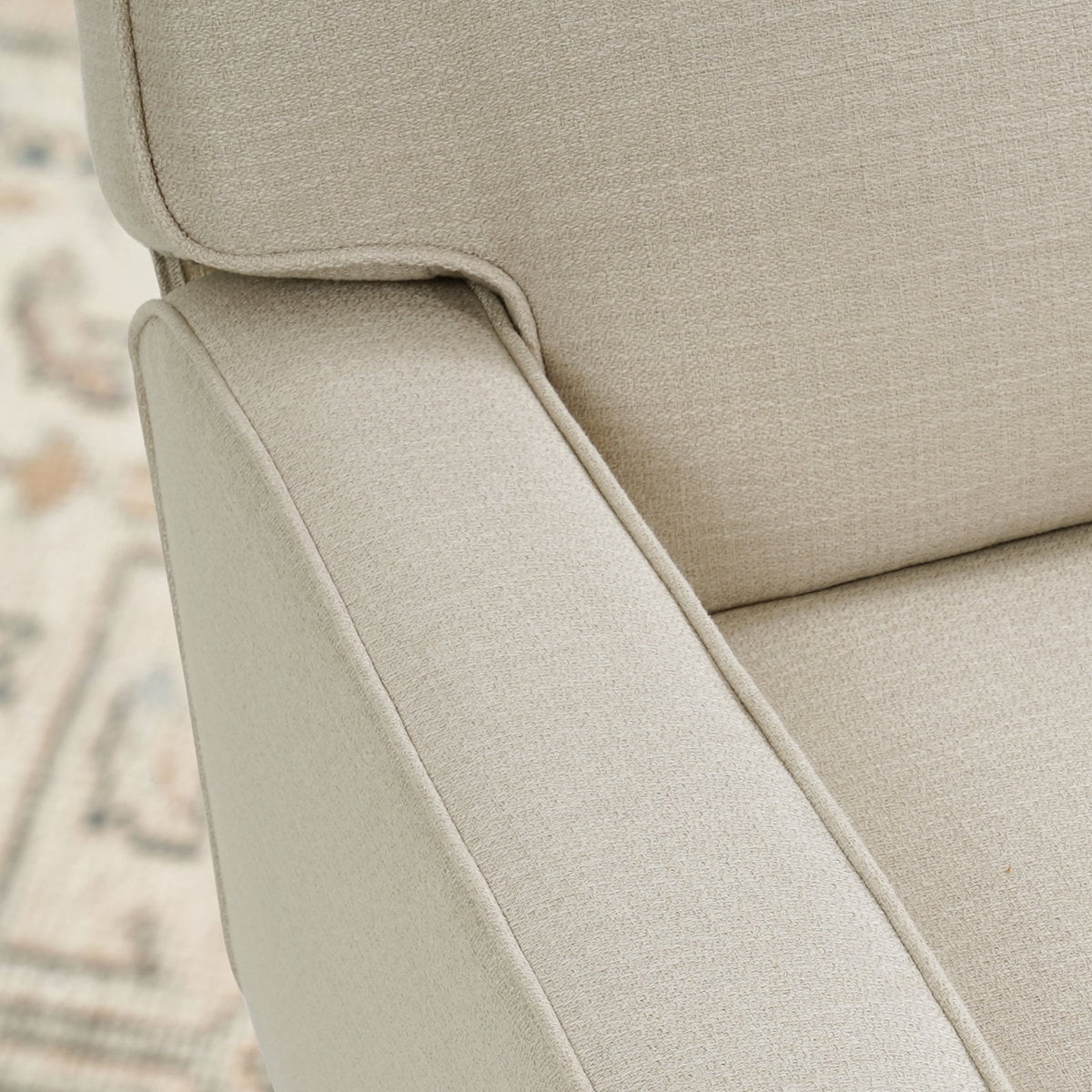 360° Swivel Rocker Recliner , Glider Rocker Recliner, Rocking Chairs for Nursery, Linen Fabric Chair with High Back, Deep Seat, for Living Room, Bedroom, Beige