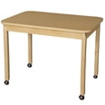 thumbnail image 2 of Wood Designs HPL304429C6 - Mobile Rectangle High Pressure Laminate Table with Hardwood Legs, 29", 2 of 2