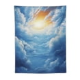 thumbnail image 5 of ONETECH Landscape Tapestry, Mysterious Sky with Sun and Clouds Fantasy Picture Taken from an Airplane, Wall Hanging for Bedroom Living Room Dorm Decor, 30x40 Inch, Blue and White, 5 of 7