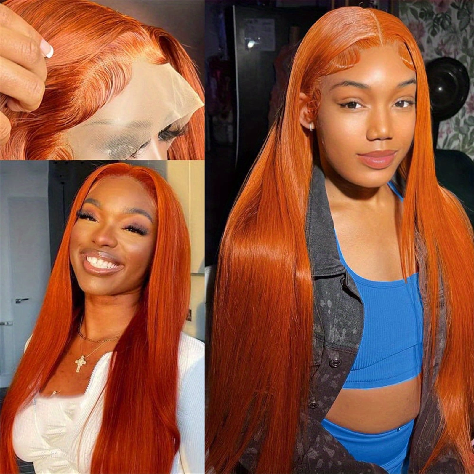 Straight Human Hair Wigs 13X4 Hd Lace Frontal Wig 230% Density Preplucked for Women