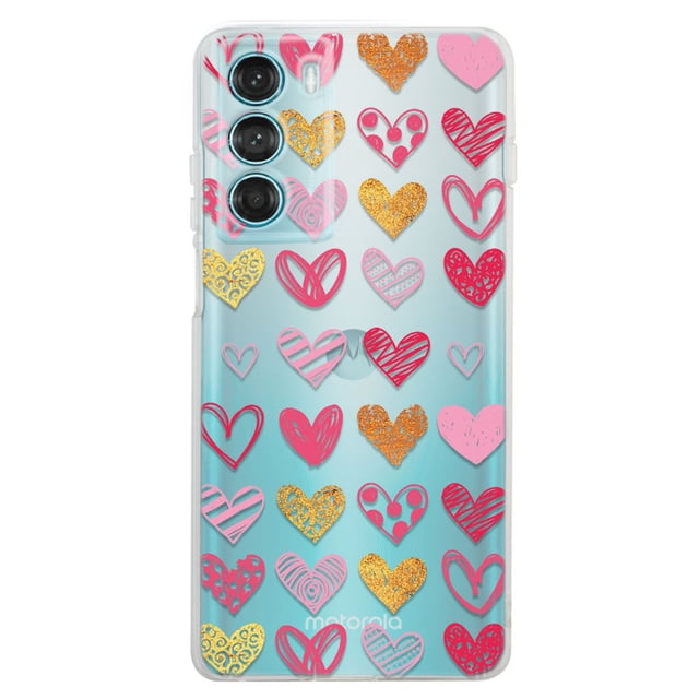 Funda Para Moto G200 5G Corazones, Uso Rudo, InstaCase Protector para Moto G200 5G Antigolpes, Case Corazones