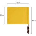 thumbnail image 5 of FFIY Referees Flag Football Hand Flags Rugby Linesman Flags Referees Assistant Equipments Small Signal Flag Stainless Steel Athletic Competition Handy Flag Track and Field Sports Training Flag, 5 of 5