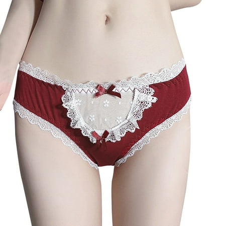 

Fsqjgq Women Panties Pack Of Panties Bikini Womens Panties Mesh Silk Comfort Panties Lace Women Briefs Panties Bikini for Women High Waist Women Underwear Lace Red One Size