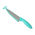 thumbnail image 2 of Mainstays 8 inch Blade Color Chef Kitchen Knife - Teal Stainless Steel Soft Grip, 2 of 6