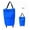 Blue, variant on Foldable 2-in-1 Shopping Bag with Wheels, Waterproof Oxford fabric converts from shoulder tote to pull cart to 33 LB for Groceries, Laundry, Travel & Daily Shopping