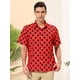 thumbnail image 2 of Lars Amadeus Camisa de lunares de verano para hombre, camisas hawaianas con patrón de manga corta y botones rojo L, 2 of 6