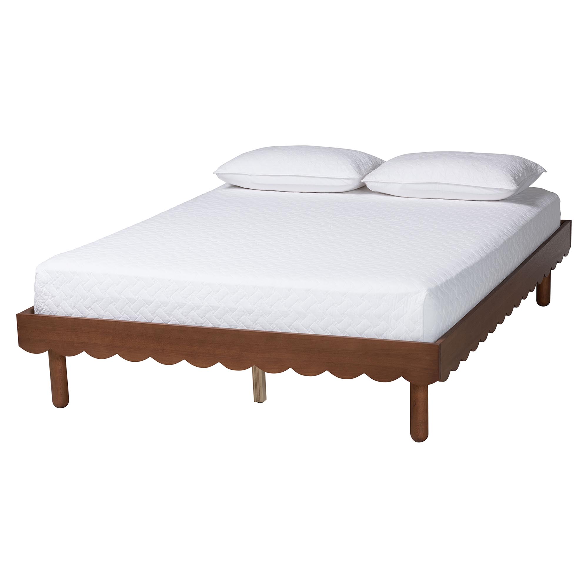 Baxton Studio Orianthe Modern Bed Frame, Queen, Walnut Brown