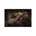 thumbnail image 5 of TOPS Knives Woodcraft Fixed Blade Knife, 8.75in Overall, 4.38in 1095HC Steel Midnight Bronze Blade, Black/Tan Canvas Micarta Handle, Leather Sheath, 5 of 10