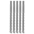 thumbnail image 5 of 5PCS Impact Drill Bits with Carbide Tip Rotary Hammer Bit 2 Flute Spiral Bits for Brick Concrete 210mm 12mm / 0.47in, 5 of 5
