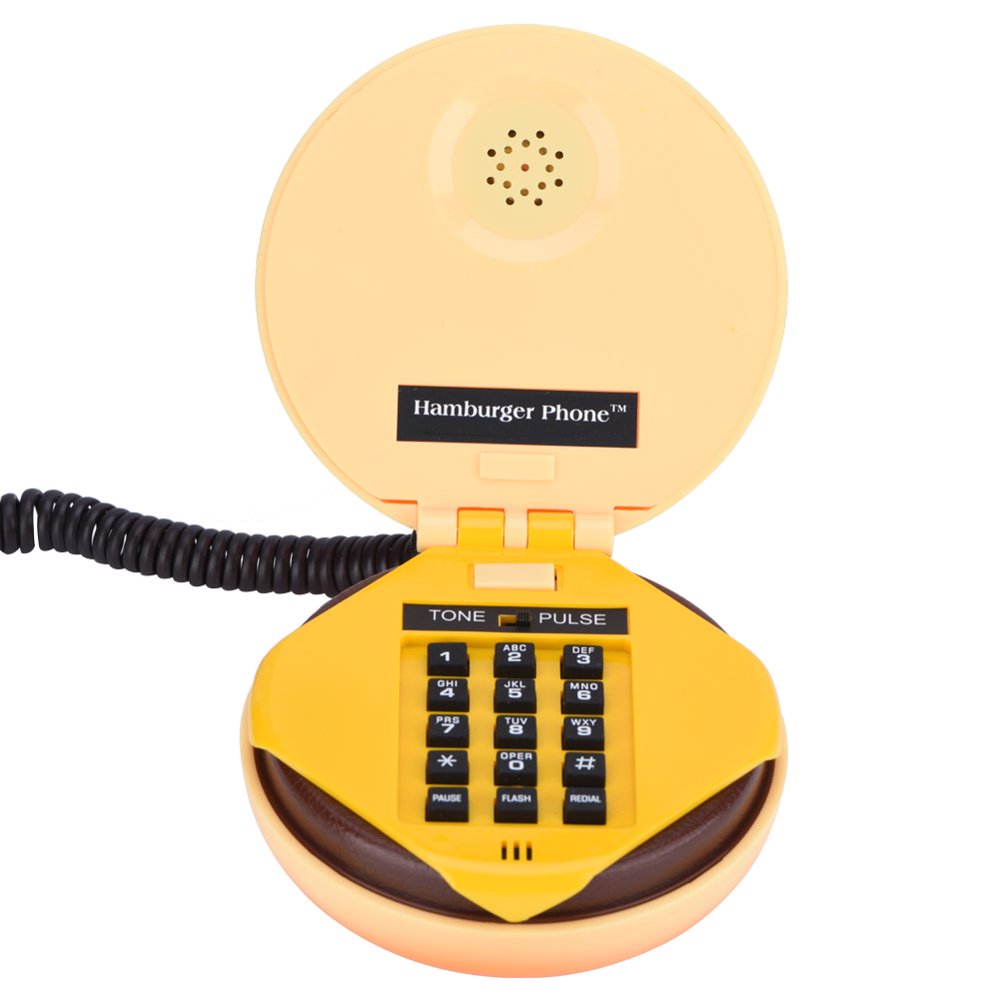 LYUMO Novelty Emulational Hamburger Telephone Wire Landline Phone Home