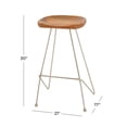 thumbnail image 4 of DecMode Multi Colored Metal Contemporary Bar Stool 30", 4 of 7
