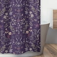 thumbnail image 3 of Sweet Jojo Designs Boho Floral Wildflower Plum Purple Girl Fabric Shower Curtain, 3 of 6