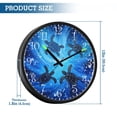 thumbnail image 3 of Voice Activated Clock with Glow Light 12 Inch Large Silent Wall Clock Battery Operated for Home Decor Small Sea Turtles, 3 of 8