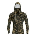 thumbnail image 4 of Mlqidk Mens Lightweight Fishing Shirt Cooling Spf UPF 50+ Shirts Hooded Long Sleeve Shirts Quick-Dry Sun Camo Hoodie with Face Mask Ginger S, 4 of 4