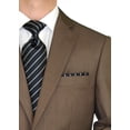thumbnail image 3 of Mens Ticket Pocket 2-piece Brown Wool Classic Fit Suit DTI, 3 of 6