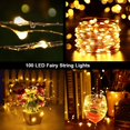 thumbnail image 5 of 2 Pack 33 Feet 100 Led Fairy Lights Battery Operated with Remote Control Timer Waterproof Copper Wire Twinkle String Lights for Bedroom Indoor Outdoor Wedding Dorm Decor Cool White, 5 of 5