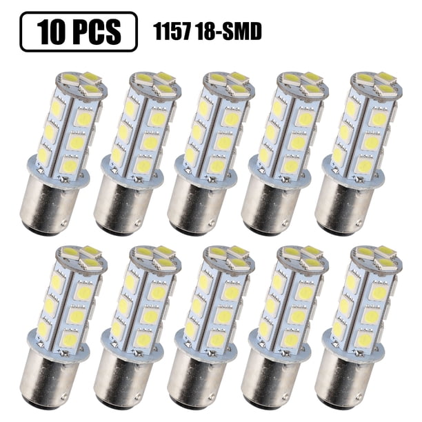 Eeekit 10x Led 1157 Bulbs Super Bright 18 Smd 5050 2357 7528 Bay15d 1157 T25 S25 Led Bulb For Backup Reverse Turn Signal Brake Stop Tail Lights 6000k Cold White Walmart Com Walmart Com
