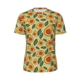 thumbnail image 5 of Wukai Leaves Avocado Print Men's Short-Sleeved Mesh T-Shirt,Quick-Dry Short Sleeve Workout T-Shirt-, 5 of 8