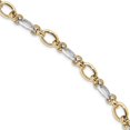 thumbnail image 1 of Quality Gold SF2388-7.75 14K Two-Tone Polsihed Fancy Link Bracelet, 1 of 1
