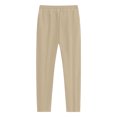 thumbnail image 5 of FRSASU Men's Casual Hip Hop Pants Solid Color Loose Fit Elastic Waist Drawstring Straight Wide Leg Pant Khaki, 5 of 9