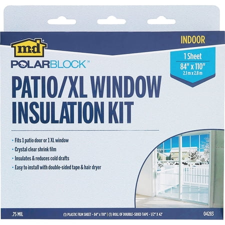 M-D Building Products Shrink and Seal Window Kit - Easy Installation - 84" x 110" Clear