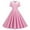 hwj# Pink43, variant on Huowey Women'S Dress Peter Pan Collar V Neck Short Sleeved Double- High Waist Ruffle Solid Color Retro A-Line Flare Skater Stylish Flowy Long Uniform Dresses,Black,XL