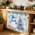 thumbnail image 6 of Blue Coastal Christmas Cabinet Curtain 35"Wx35"L, Dustproof Under Sink Skirt with Self Adhesive Tape, Xmas Tree Nautical Starfish Cabinet Curtain Cover for Kitchen Sink, Bathroom Vanity, Laundry Room, 6 of 9