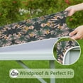 thumbnail image 6 of Waterproof Square Tablecloth with Summer Beach Palm Trees and Tropical Palm Trees Prints, Elastic Edge Fit, Backing for Table Protection, Ideal for Patio, Camping, and Party Use, 6 of 6