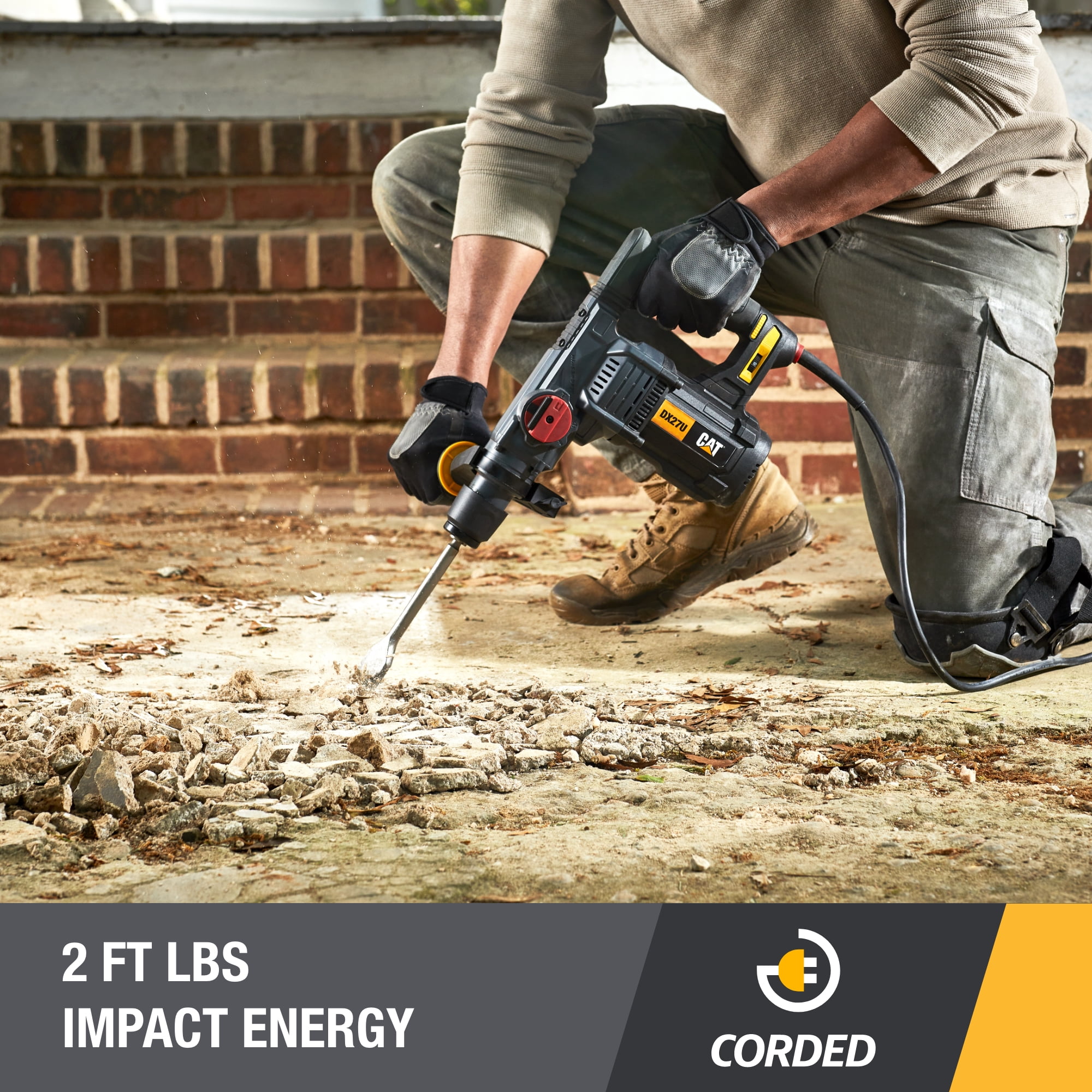 Caterpillar Cat® DX27U 1-1/4” SDS-Plus Rotary Hammer Drill 12.5-AMP
