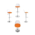 thumbnail image 3 of Set 2 Sillas Altas Para Barras De Cocina Desayunador O Bar Cromado Naranja, 3 of 9