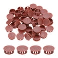 thumbnail image 1 of Uxcell 64Pcs 28mm Tapones para agujeros redondos de nylon plástico marrón-rojo, 1 of 6