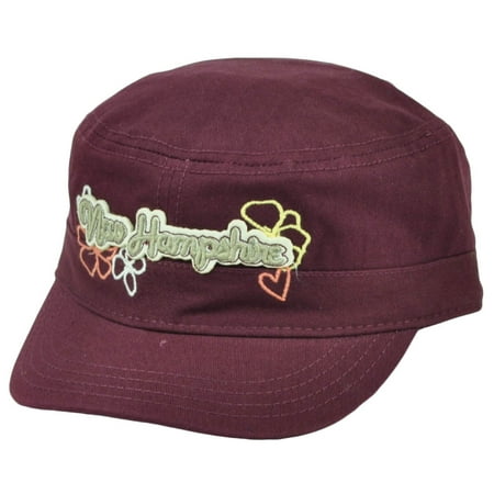 - New Hampshire State USA America Burgundy Womens Fatigue Hat Cap Adjustable City