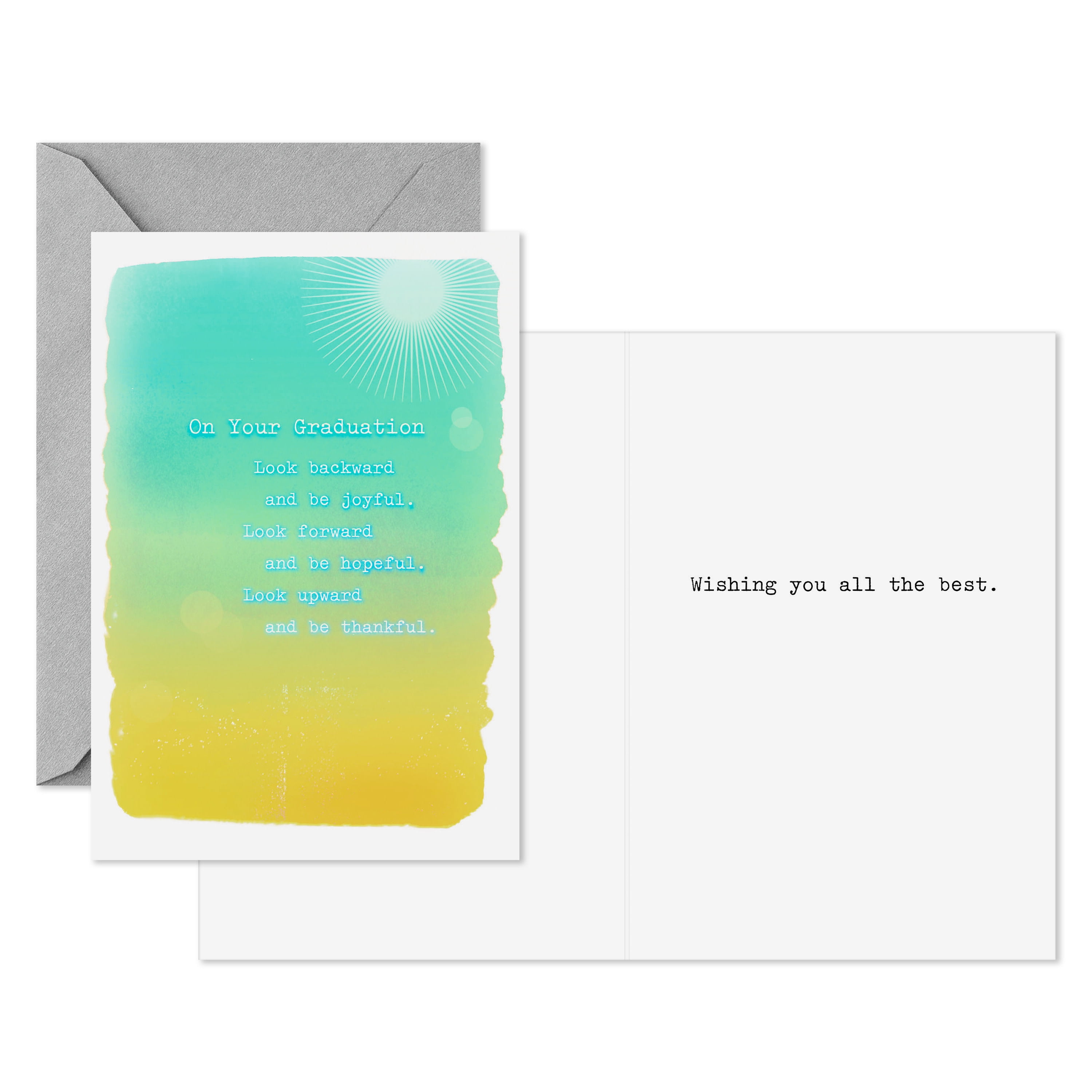 Hallmark Graduation Greeting Cards (Ombre Sunrise), Pack of 6