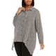 thumbnail image 1 of Michael Kors Camisa con botones y estampado animal para mujer, negro, 1X, 1 of 1