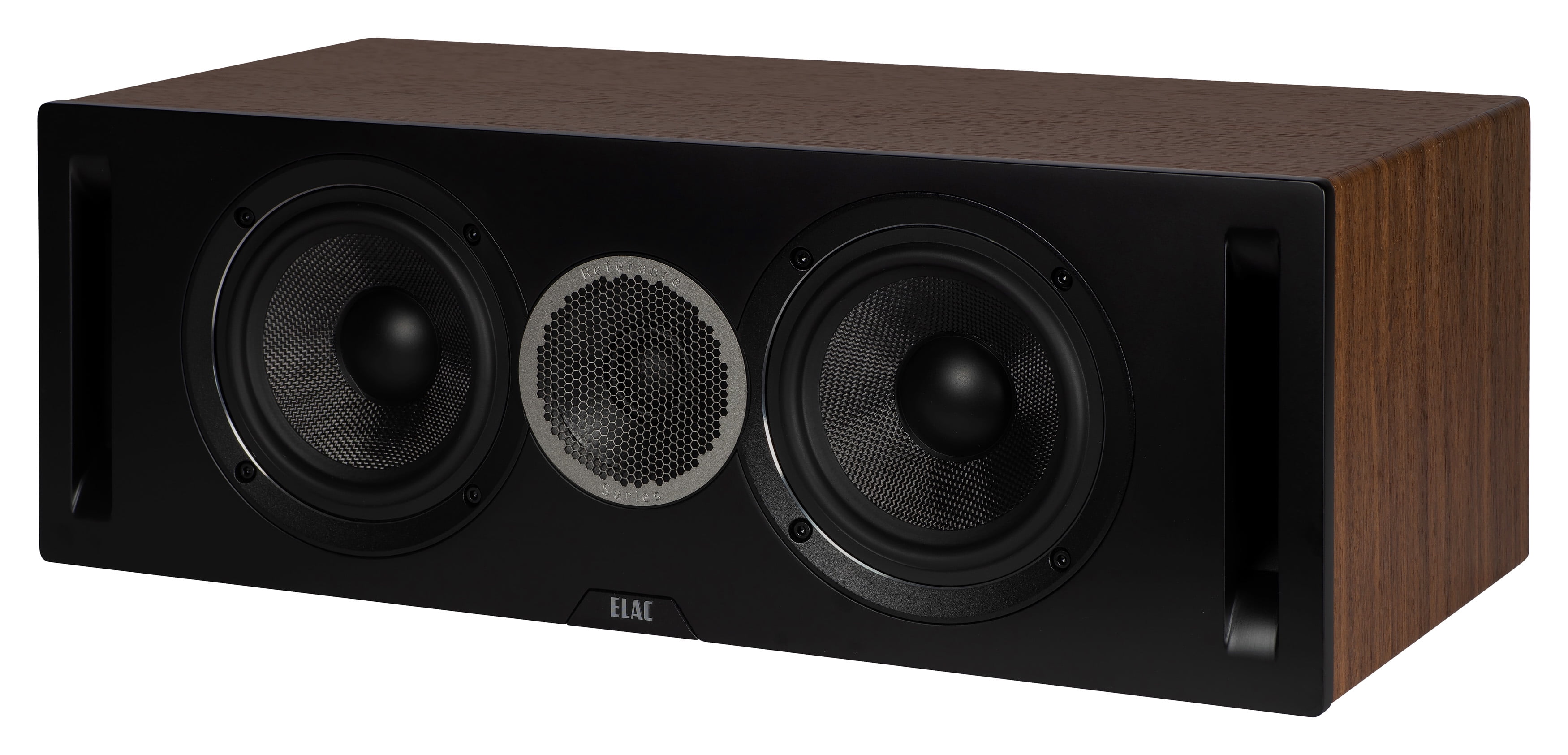 ELAC DBR62-BK Debut Reference Bookshelf Speaker Pair with a ELAC DCR52-BK Debut Reference Center Speaker with 5.25 Inch Woofers - Black/Walnut (2019)