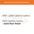 thumbnail image 2 of Max Advanced Brakes - Brake Kit for 1997 1998 1999 2000 2001 Cadillac Catera w/ Solid Rear Rotor Front and Rear Replacement Drilled Slotted Black Coated Disc Brake Rotors and Ceramic Brake Pads, 2 of 9