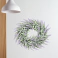 thumbnail image 6 of Artificial Lavender Wreaths Flower Front Door Wreath with Green Leaves Garland for Wall Home Decor indoor e outdoor Green, 6 of 7
