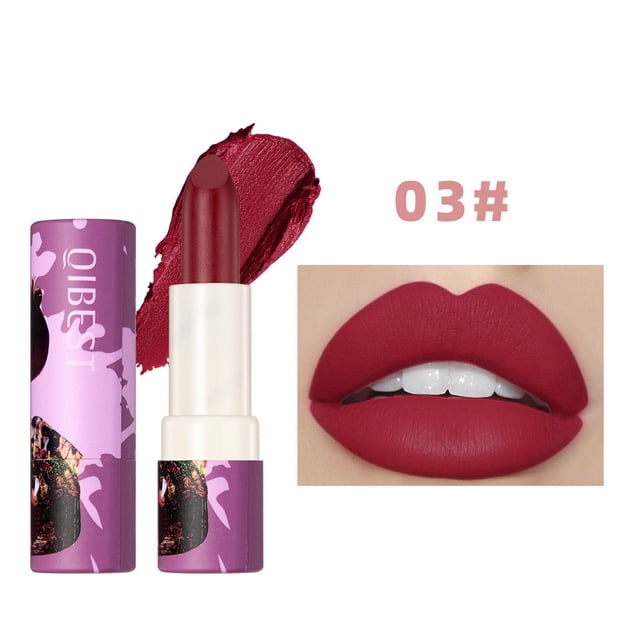 Fiudx Ofertas del día Barra de labios mate antiadherente, barra de labios de terciopelo, barra de labios mate de larga duración