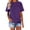 Dark Purple, variant on Womens Shirts Short Sleeve Kelon Womens Blouses Short Sleeve Shirts Cowl Neck 2026 Casual Summer Tshirt Outfits Trendy Clothes, XL