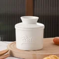 thumbnail image 3 of Glossy Finish Butter Bell Crock Keep Fresh with Lid Ceramic Butter Dish Handmade Big Capacity Butter Keeper Counter Blue, 3 of 6