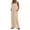 Beige, variant on XWSHYW Rompers for Women Plus Size Sleeveless Solid Color Romper Leisure Loose Fit Comfort Waist Long Jumpsuits