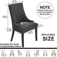 thumbnail image 3 of Jokapy 2 Pack Chair Covers for Dining Room, Stretch Jacquard Wingback Chair Slipcovers, Dark Gray, 3 of 9