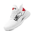 thumbnail image 5 of Coolcustomize Men's Wide Fit LOVE Heart Sneakers | Fashion Casual Running Walking Couple Shoes, Comfort Trainers, Low Top, Cushioned Sole, Lace Closure, Random Printing, Suitable for Valentine's Day, 5 of 10