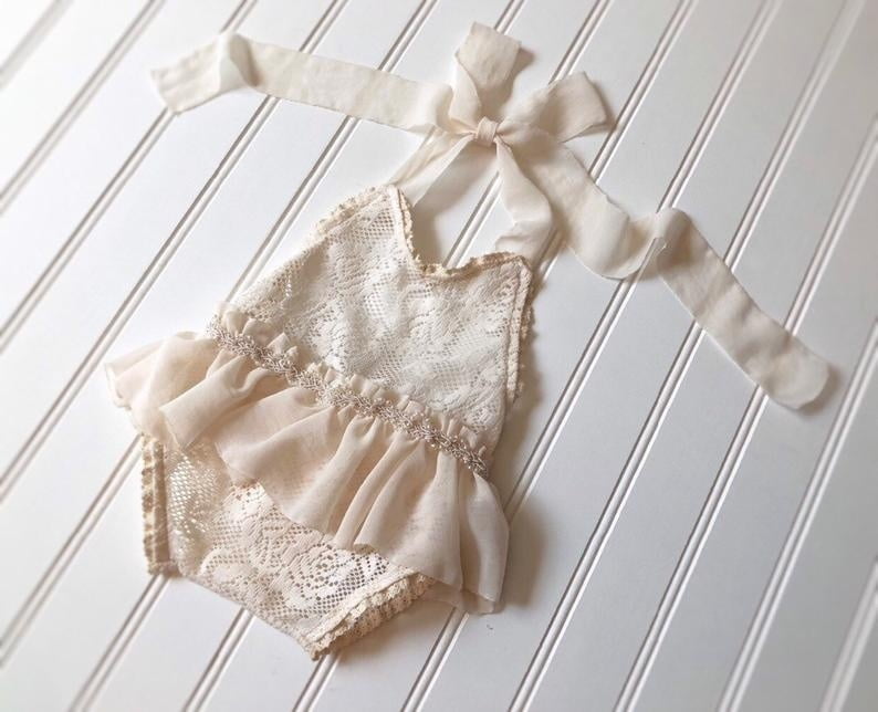 newborn baby girl white dress