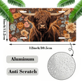 thumbnail image 2 of 1 Pcs License Plate Covers & Frames, Highland Cow amidst a Tapestry of Flowers For Decorative Front, Aluminum License Plate Covers & Frames Cover For Men Women, 12" X 6", 2 of 7