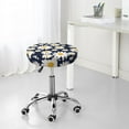 thumbnail image 5 of Daisy floral Round Bar Stool Seat Covers, Elastic Round Chair Cover Stool Seat Slipcover Bar Stool Cushions Round Pad for 12-14 inch, 5 of 5