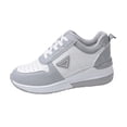 thumbnail image 2 of AUDeals Women's High Top Sneakers, Leather Mesh Shoes with Lace Up Comfort and Seamless Style for Casual Athletic Wear, 2 of 6