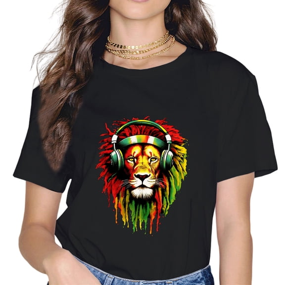 Rasta Reggae Lion Of Judah Rastafarian Pride Reggae Music T-Shirt