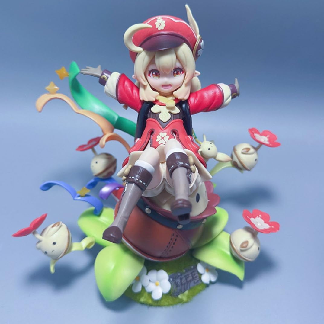 New Genshin Impact Spark Rider Klee (Flowers Ver) Character Anime Model Statue Action Figures Desktop Ornament Popular Decorations Fan Souvenirs Creative Gift Collectable